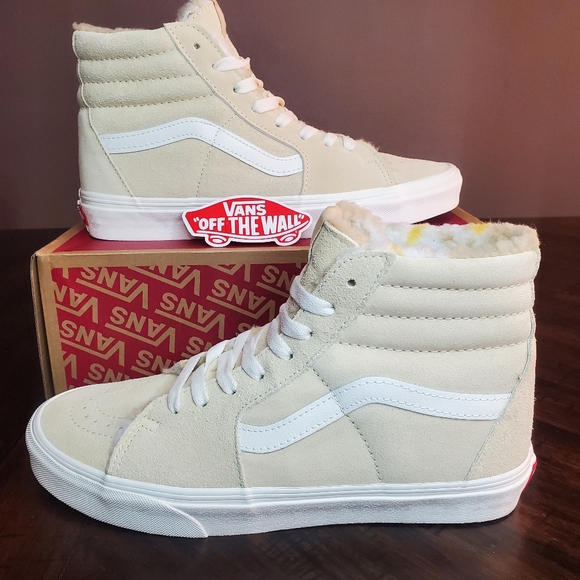 Vans Sk8-Hi Cozy Hug Biscotti Men Size 9 Women Size 10.5